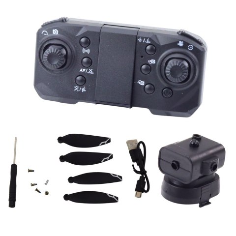 LEAN Toys Dron D11 Zdalnie Sterowany Kamera HD WIFI Sterowanie Gestami Pilot Żółty