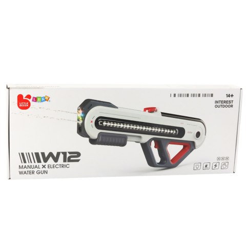 LEAN Toys Duży Pistolet Karabin W12 Elektryczny Na Wodę LED Szary 60cm