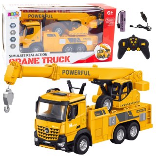 LEAN Toys Dźwig Z Hakiem Zdalnie Sterowany RC 2.4G 9CH Żółty