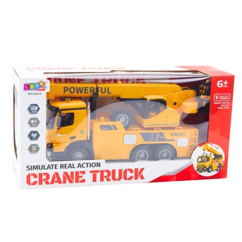 LEAN Toys Dźwig Z Hakiem Zdalnie Sterowany RC 2.4G 9CH Żółty