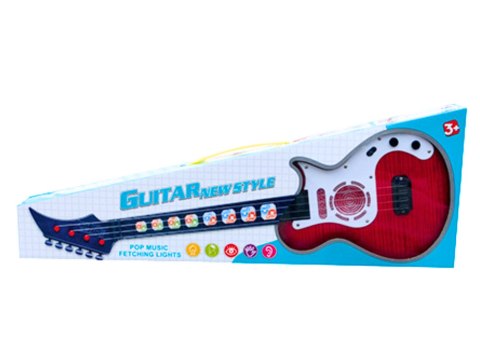 LEAN Toys Gitara Elektryczna Dla Dzieci Światła Melodie Czerwona