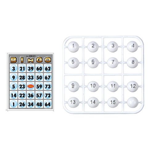 LEAN Toys Gra Rodzinna Bingo Maszyna Losująca Klasyczna 80 Kulek 20 Kart