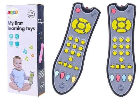 LEAN Toys Interaktywny Pilot TV Dla Malucha Edukacyjny Światło Dźwięk