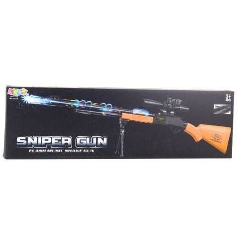 LEAN Toys Karabin Snajperski Zabawkowy AK-528 Celownik Statyw Światła Dźwięki