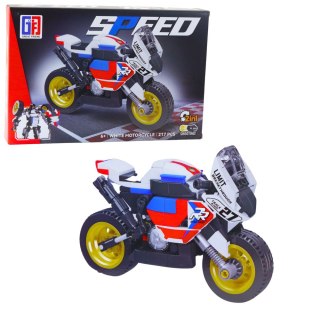 LEAN Toys Klocki Konstrukcyjne Motor Motocykl Robot 2w1 217-222 el. Mix