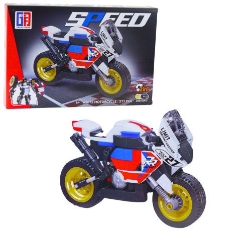 LEAN Toys Klocki Konstrukcyjne Motor Motocykl Robot 2w1 217-222 el. Mix