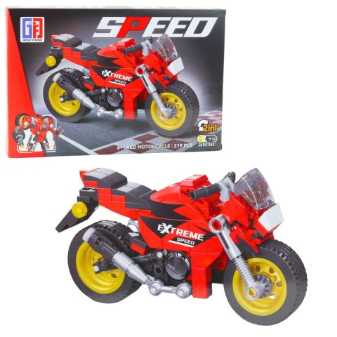 LEAN Toys Klocki Konstrukcyjne Motor Motocykl Robot 2w1 217-222 el. Mix