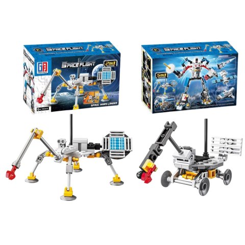 LEAN Toys Klocki Konstrukcyjne Zestaw Kosmiczny Rakiety Anteny Roboty 2w1 44-54 el.