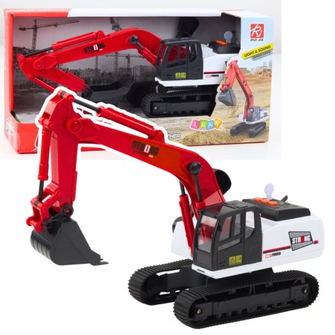 LEAN Toys Koparka Gąsienicowa Ruchoma Łyżka Obrotowa Kabina 360° 1:14