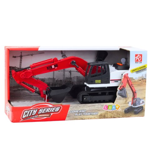 LEAN Toys Koparka Gąsienicowa Ruchoma Łyżka Obrotowa Kabina 360° 1:14