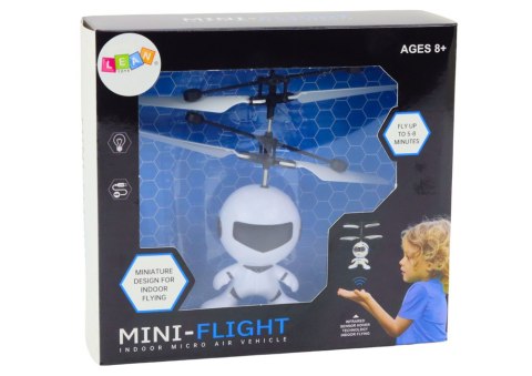 LEAN Toys Latający Astronauta Sterowany Ręką Dron Helikopter Biały