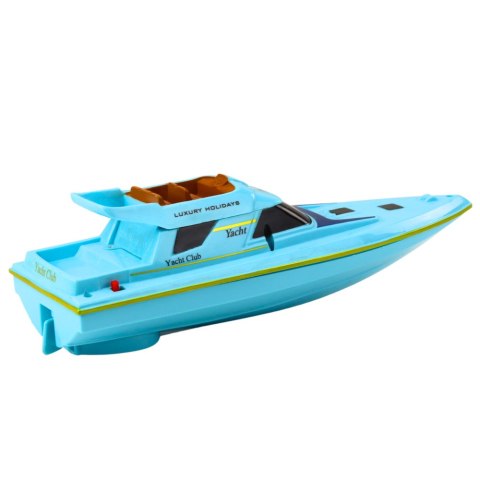 LEAN Toys Łódź Motorówka Pływająca Jacht Na Baterie Niebieska