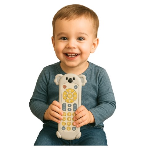 LEAN Toys Pilot Interaktywny Dla Malucha Sylikonowa Obudowa Koala Beżowy