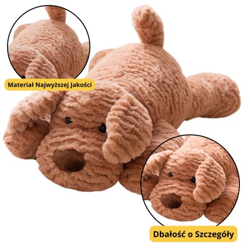 LEAN Toys Pluszowa Maskotka Przytulanka Piesek Beżowy 30cm