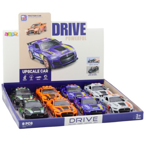 LEAN Toys Samochód Wyścigowy GT 500 Otwierane Drzwi Napęd Światła Dźwięki Mix