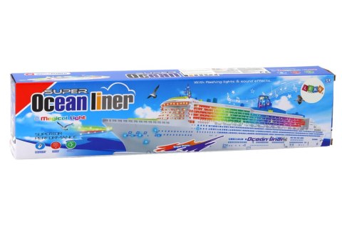 LEAN Toys Statek Pasażerski Wycieczkowy Jeżdżący Światła Dźwięki