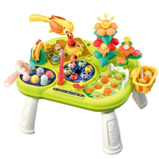 LEAN Toys Wielofunkcyjna Tablica Stolik Interaktywny Dla Malucha Gry Zręcznościowe