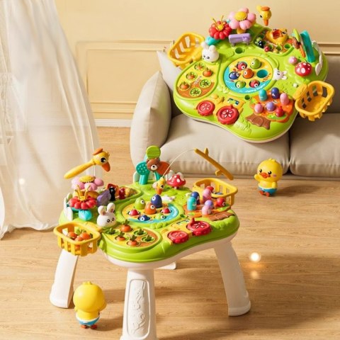 LEAN Toys Wielofunkcyjna Tablica Stolik Interaktywny Dla Malucha Gry Zręcznościowe