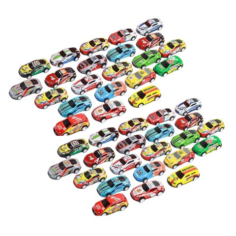 LEAN Toys Zestaw Autka Z Napędem Pull-Back W Kontenerze 48 szt.