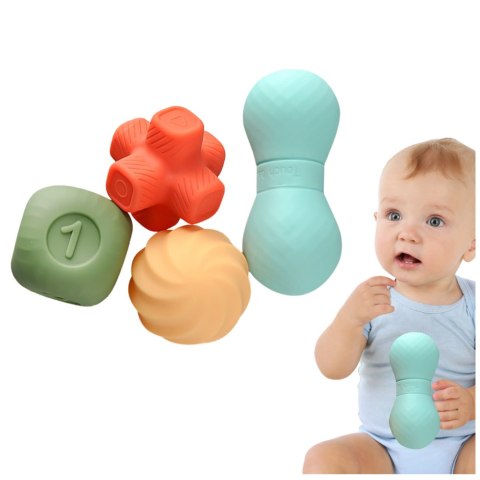 LEAN Toys Zestaw Miękkich Zabawek Sensorycznych Klocki Kolorowe 6szt