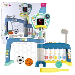 LEAN Toys Zestaw Sportowy Wielofunkcyjna Bramka Dla Malucha Tablica LED 5w1