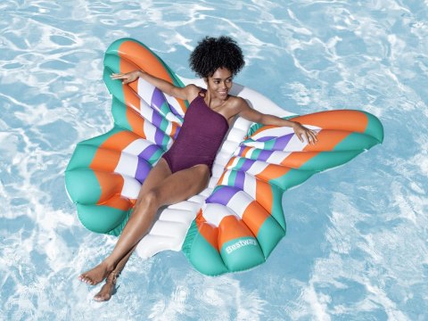 Bestway Bestway Materac plażowy dmuchany - duży leżak wodny MOTYL 193x176cm 43963