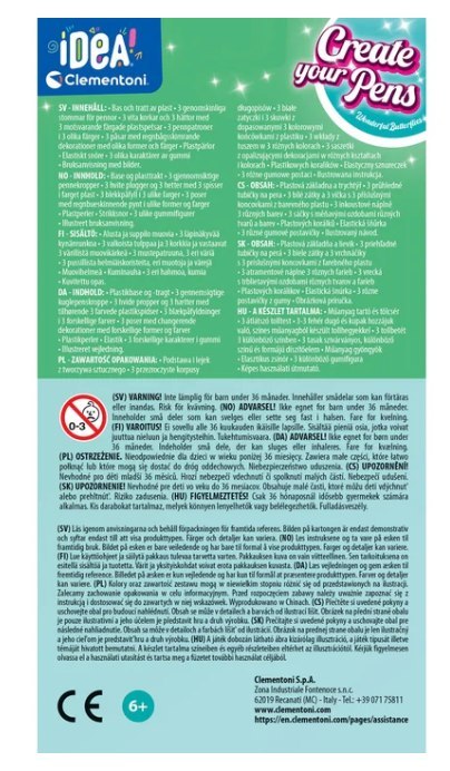 Clementoni  Idea Art Zestaw Mini Fabryka Długopisów Motylki Clementoni 18169