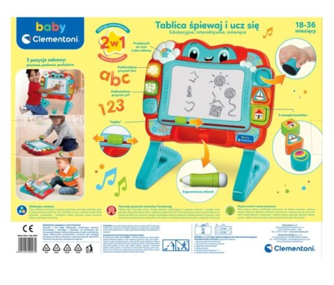 Clementoni Interaktywna Tablica Edukacyjna Śpiewaj i Ucz Się Język Polski Clementoni 50927