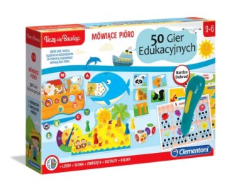 Clementoni Mówiące Pióro 50 Gier Edukacyjnych Uczę się Bawiąc Język Polski Clementoni 50650