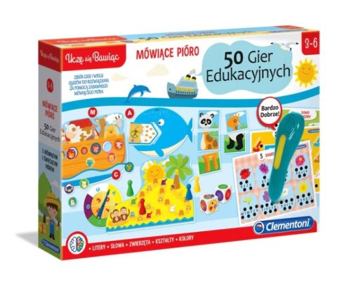 Clementoni Mówiące Pióro 50 Gier Edukacyjnych Uczę się Bawiąc Język Polski Clementoni 50650