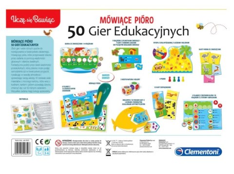 Clementoni Mówiące Pióro 50 Gier Edukacyjnych Uczę się Bawiąc Język Polski Clementoni 50650