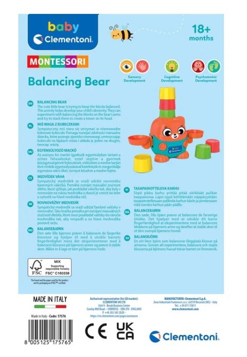 Clementoni Waga Miś z Kubeczkami Clementoni 17576