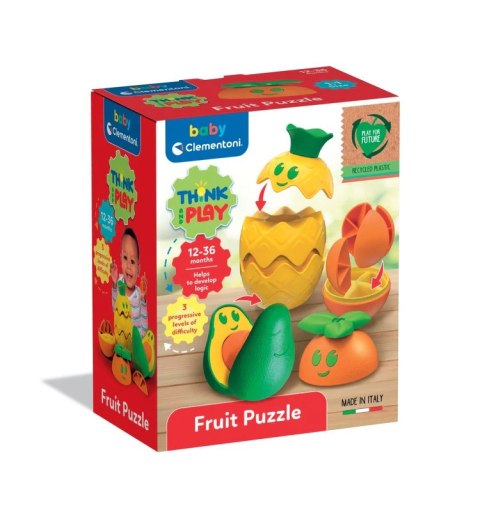 Clementoni Zabawka Logiczna Kolorowe Owoce Awokado Ananas Pomarańcza Clementoni 17579