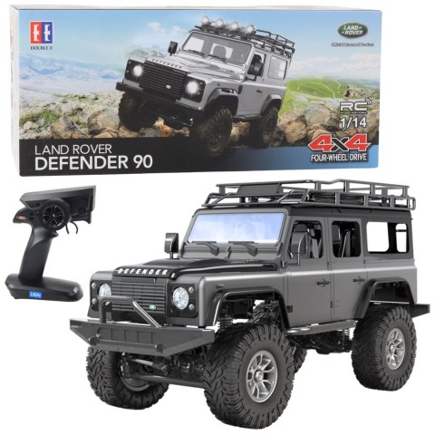 Double E Auto Terenowe Zdalnie Sterowane RC Land Rover Defender 90 Szary 1:14
