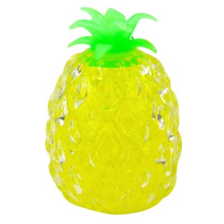 LEAN TOYS Gniotek Ananas Owoc Antystresowy Z Kulkami Hydrożelowymi Żółty