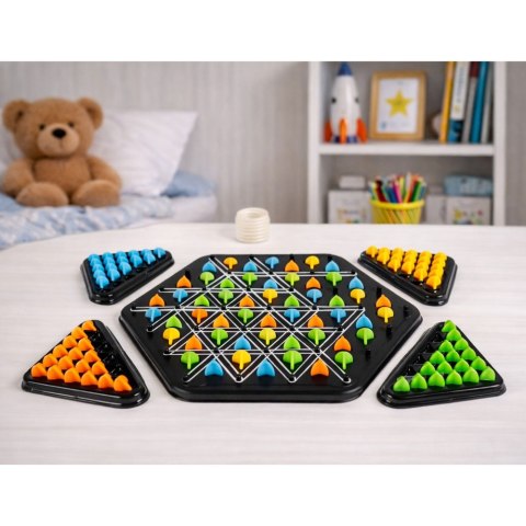 LEAN TOYS Gra Strategiczna Rodzinna Edukacyjna Puzzle Geometryczne Trójkąty