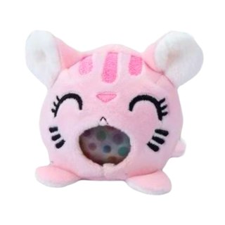 LEAN TOYS Pluszak Do Ściskania Ugniatania Gniotek z Kulkami Wodnymi Pies Kot 6 cm