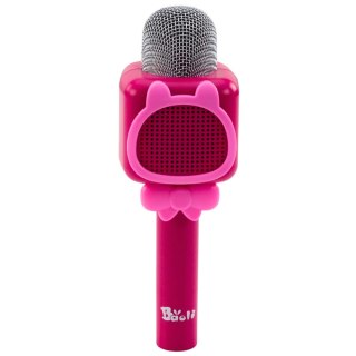 LEAN Toys Bezprzewodowy Mikrofon Bluetooth Do Karaoke Nagrywanie Zmiana Głosu Różowy