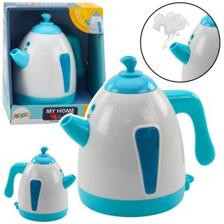 LEAN Toys Czajnik Na Baterie Para Wodna Światła Dźwięki Turkusowy