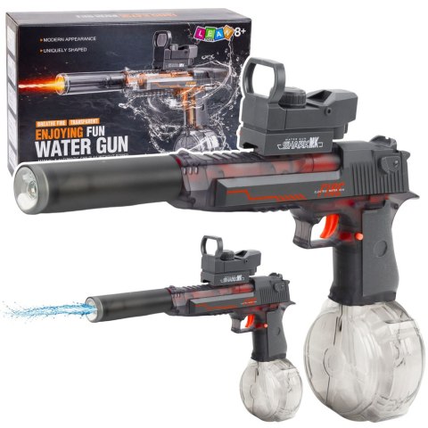 LEAN Toys Elektryczny Pistolet Broń Na Wodę Podświetlenie LED Zasięg 8M