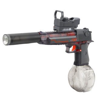 LEAN Toys Elektryczny Pistolet Broń Na Wodę Podświetlenie LED Zasięg 8M