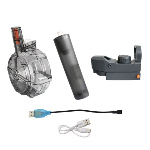 LEAN Toys Elektryczny Pistolet Karabin Na Wodę Czarny Zasięg 11 m