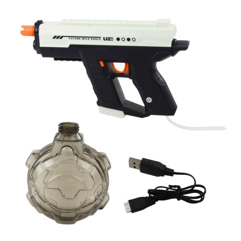 LEAN Toys Elektryczny Pistolet Na Wodę Automatyczny 10m Czarno Biały 800ml
