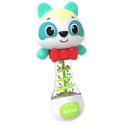 LEAN Toys Grzechotka Zabawka Dla Niemowlaka Miś Z Kolorowymi Kuleczkami