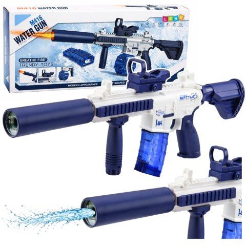 LEAN Toys Karabin Elektryczny Broń Pistolet Na Wodę M416 Niebieski 62 cm