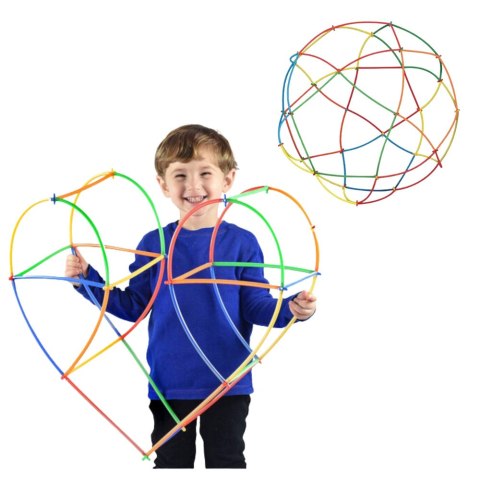 LEAN Toys Klocki Konstrukcyjne Słomki Straws 3D 4D W Kuferku Kolorowe 1000 el.