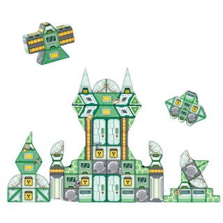 LEAN Toys Klocki Magnetyczne Kosmos Stacja Kosmiczna 4D 108el