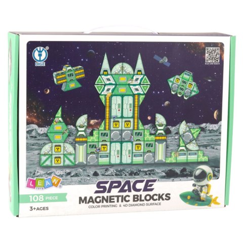 LEAN Toys Klocki Magnetyczne Kosmos Stacja Kosmiczna 4D 108el