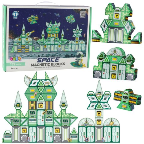 LEAN Toys Klocki Magnetyczne Kosmos Stacja Kosmiczna 4D 172el