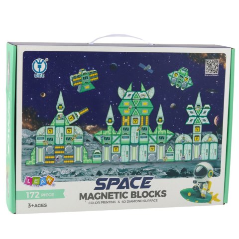 LEAN Toys Klocki Magnetyczne Kosmos Stacja Kosmiczna 4D 172el